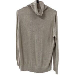 🍒 2/$20 🍒 Light Gold Shimmer Tan Thin Turtleneck Sweater sz Large